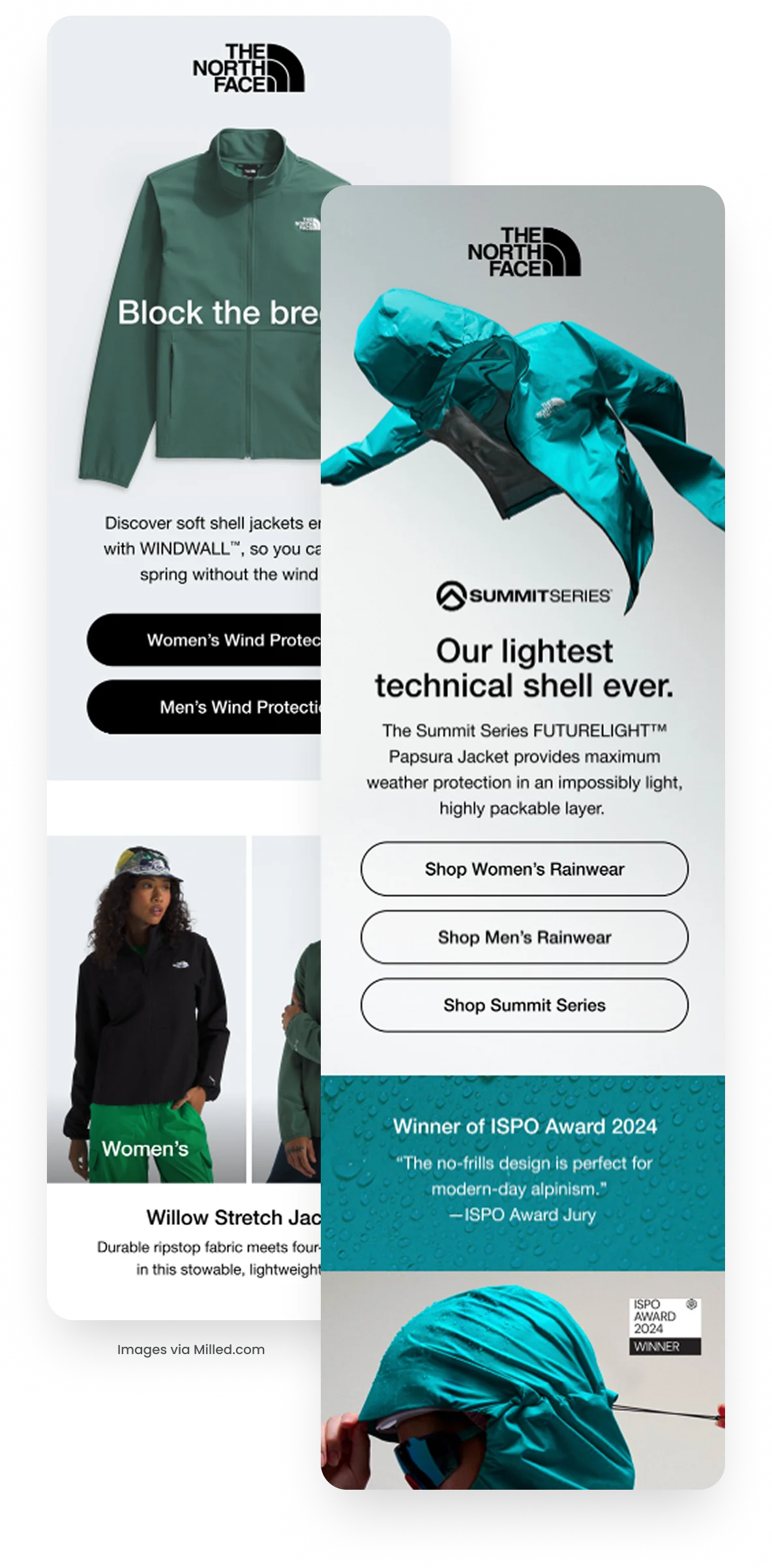 The North Face campaign emails
