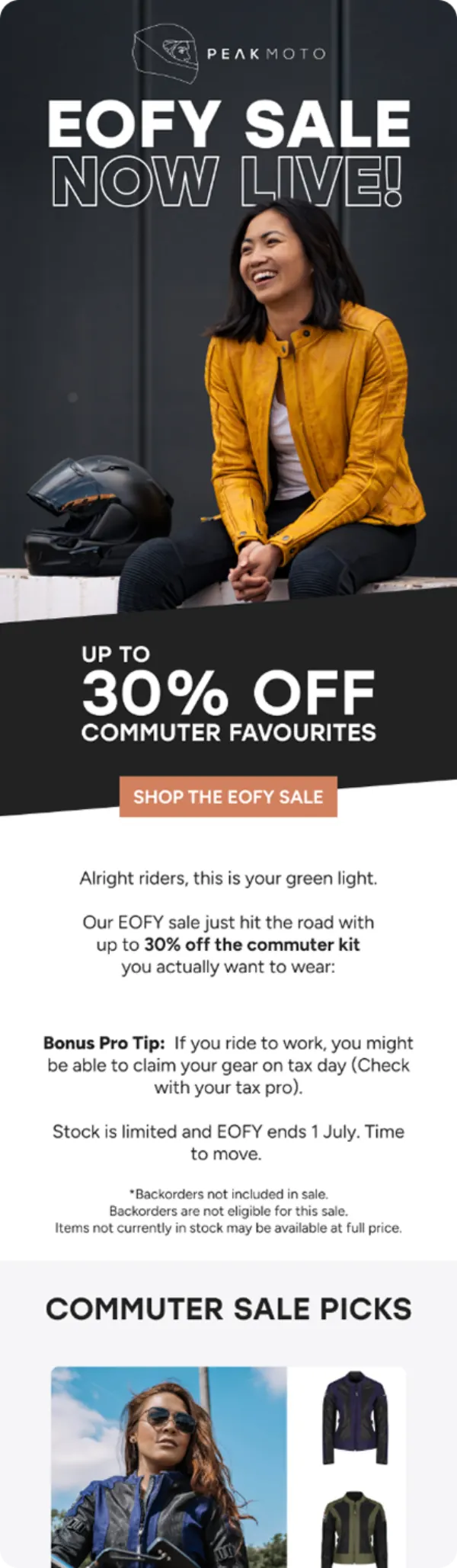 Picos email campaign design